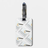 LIJST MET GIN-LOVERS BAGAGELABEL (Achterkant verticaal)