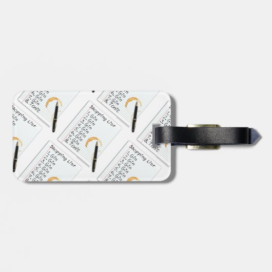 LIJST MET GIN-LOVERS BAGAGELABEL (Achterkant horizontaal)