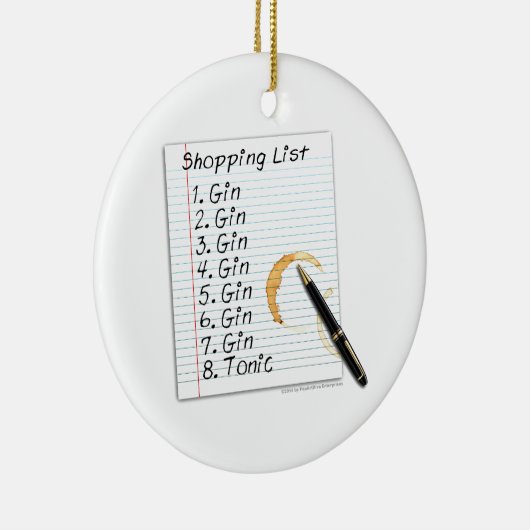 LIJST MET GIN-LOVERS WINKELEN KERAMISCH ORNAMENT (Rechts)