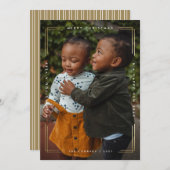 Lijst met gouddeklaag van modern type - Kerstmis Feestdagenkaart (Voorkant / Achterkant)