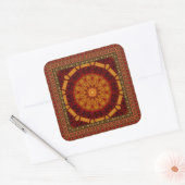Lijst met gouden mandala vierkante sticker (Envelop)