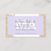 Lijst met goudlavenlavendel voor de moderne make-u visitekaartje (Achterkant)