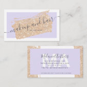 Lijst met goudlavenlavendel voor de moderne make-u visitekaartje (Voorkant / Achterkant)