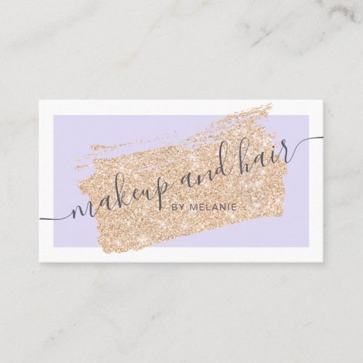 Lijst met goudlavenlavendel voor de moderne make-u visitekaartje (Voorkant)