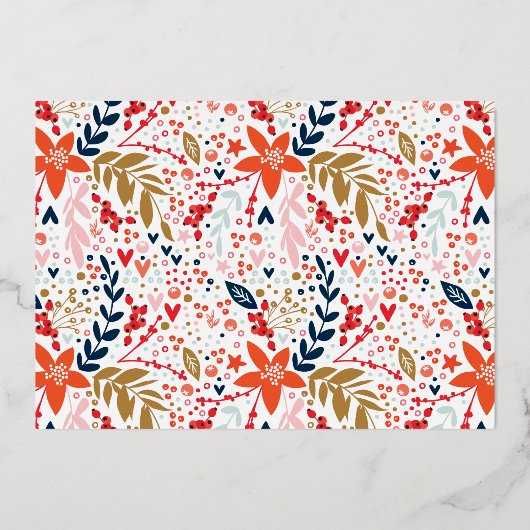 Lijst met goudpersen flessen folie feestdagenkaart (Achterkant)