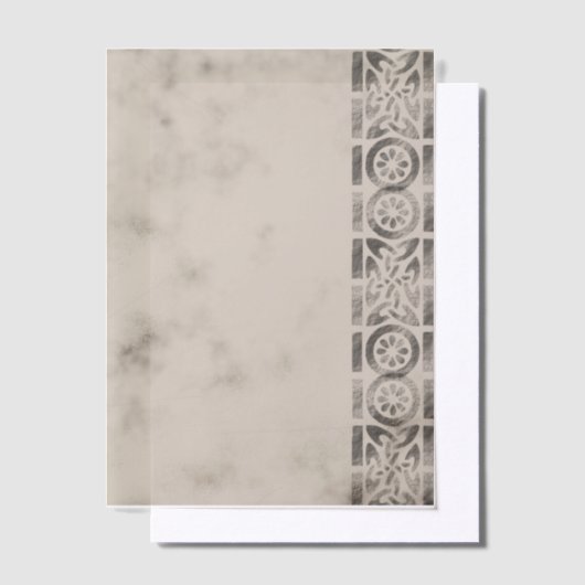 Lijst met grijze zijde vellum uitnodigingen (Offset)