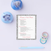 Lijst met het menu Witte Glitter-printnagels (Enkel)