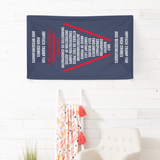 Lijst met hoge misdrijven en misdemeer Impeach Tru Spandoek (Insitu)