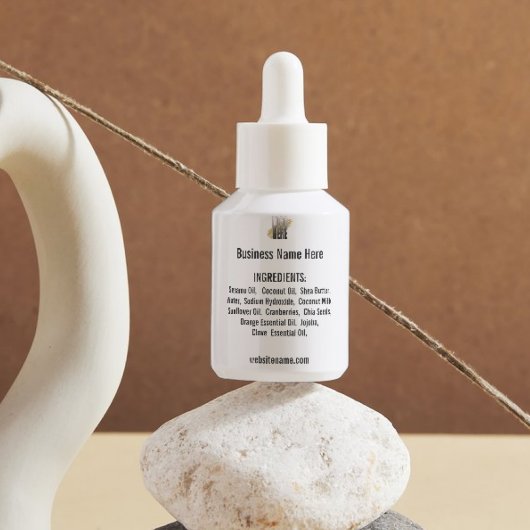 Lijst met ingrediënten met Logo-website op wit Vierkante Sticker