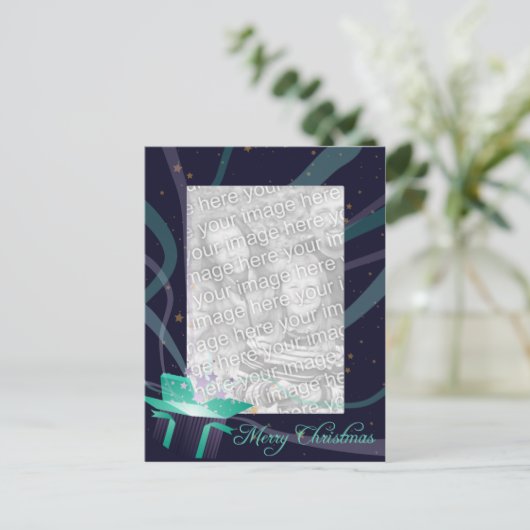 Lijst met kerstcadeaus feestdagenkaart (Staand voorkant)