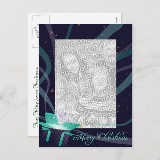 Lijst met kerstcadeaus feestdagenkaart (Voorkant / Achterkant)