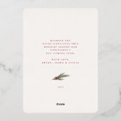 Lijst met kerstgroenery Berry Foto Folie Feestdagenkaart (Achterkant)