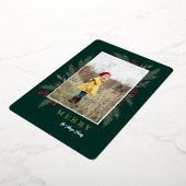 Lijst met kerstgroenery Berry Foto Folie Feestdagenkaart (Gedraaid)