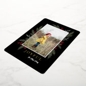 Lijst met kerstgroenery Berry Foto Folie Feestdagenkaart (Gedraaid)