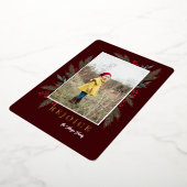 Lijst met kerstgroenery Berry Foto Folie Feestdagenkaart (Gedraaid)