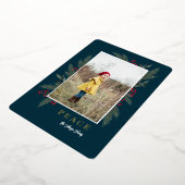 Lijst met kerstgroenery Berry Foto Folie Feestdagenkaart (Gedraaid)