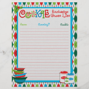 Lijst met kerstkoekjeswisselaars flyer
