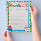 Lijst met kerstkoekjeswisselaars flyer (Hand)