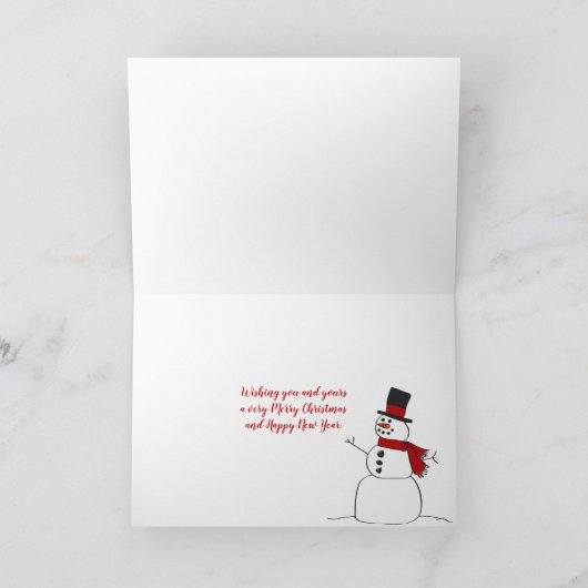 Lijst met kerstlint kaart (Binnen)