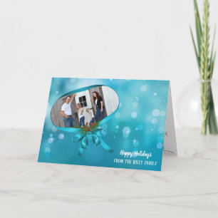 Lijst met kerstlint kaart