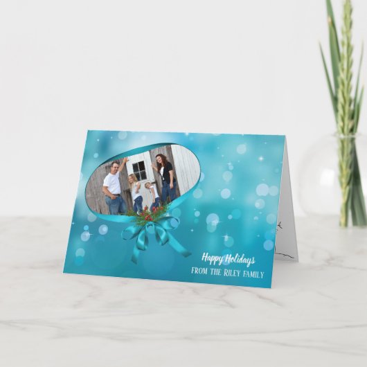 Lijst met kerstlint kaart (Voorkant)