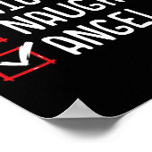 Lijst met Kerstmis Nice Naughty Angel Poster (Hoek)