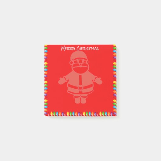 Lijst met kersttaartlampjes en kerstbedekking post-it® notes (Voorkant)