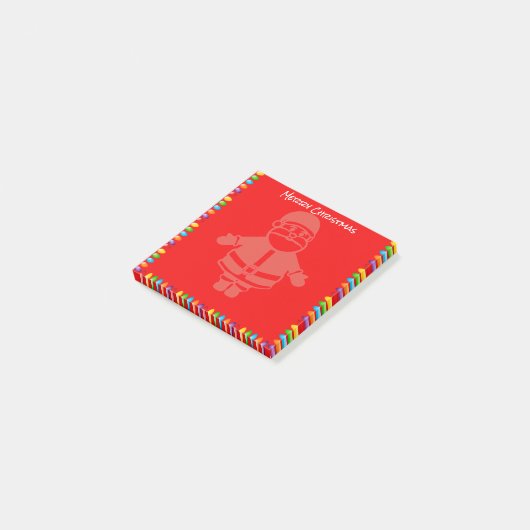 Lijst met kersttaartlampjes en kerstbedekking post-it® notes (Schuin)