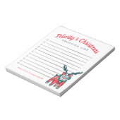 Lijst met kerstwinkels Franse Bulldog Reindester Notitieblok (Linkerzijde)