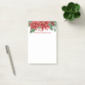 Lijst met kerstwinkels in Red Poinsettia Post-it® Notes (Kantoor)