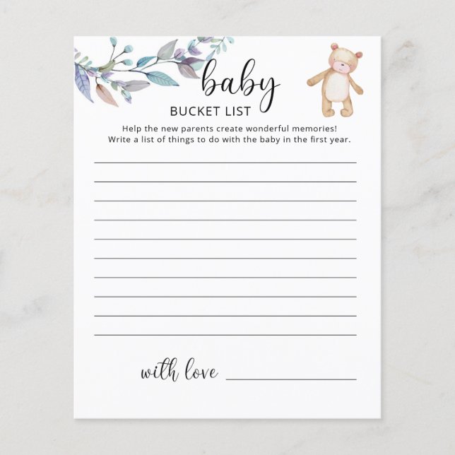 Lijst met kleine Baby Beren (Voorkant)