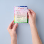 Lijst met kleurrijk menu Bokeh Glitter (Hand)
