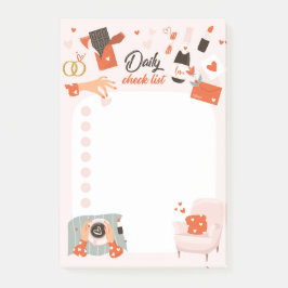 Lijst met liefdesaanbiedingen Controlelijst Post-it® Notes