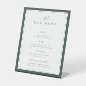 Lijst met menu's van de groene balk van BRUNSWICK Reclamebord Met Voetstuk (Voorkant)