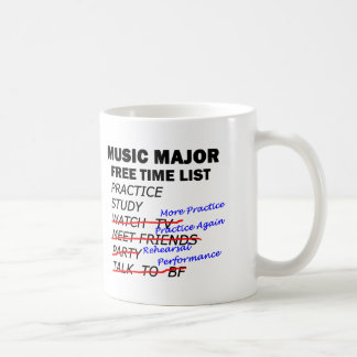 Lijst met muziekmajoor - Meisje Koffiemok