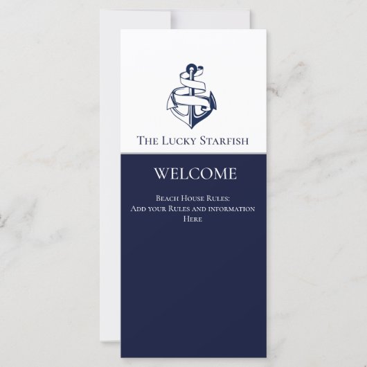 Lijst met Nauwe Beach-huurregels (Voorkant)