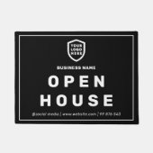 Lijst met onroerend goed openen | Zwart onroerend  Deurmat (Voorkant)