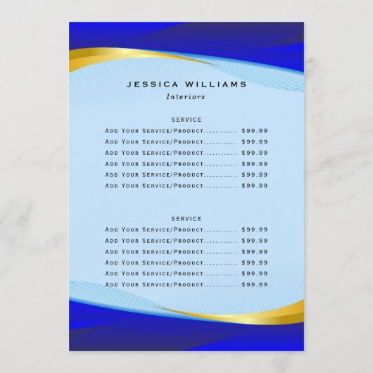 Lijst met oogstprijzen voor bruin goud menu (Achterkant)