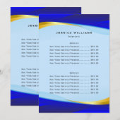 Lijst met oogstprijzen voor bruin goud menu (Voorkant / Achterkant)