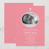Lijst met opdruk Foto Baptism/Christening Invitati Kaart (Voorkant / Achterkant)