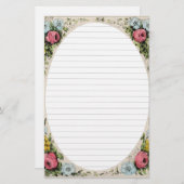 Lijst met open ovaal centrum Briefpapier (Voorkant / Achterkant)