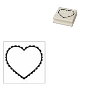 Lijst met opgezette hartslag rubberstempel (Gestempeld)