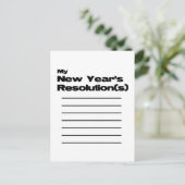 Lijst met oplossingen voor het nieuwe jaar feestdagenkaart (Staand voorkant)