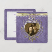 Lijst met ouderwetse gouden harten kaart (Voorkant / Achterkant)