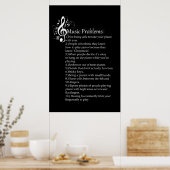 Lijst met Pianoproblemen Poster (Keuken)