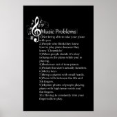 Lijst met Pianoproblemen Poster (Voorkant)