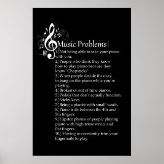 Lijst met Pianoproblemen Poster