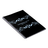 Lijst met platte en zwarte tinten notitieboek (Rechterzijde)