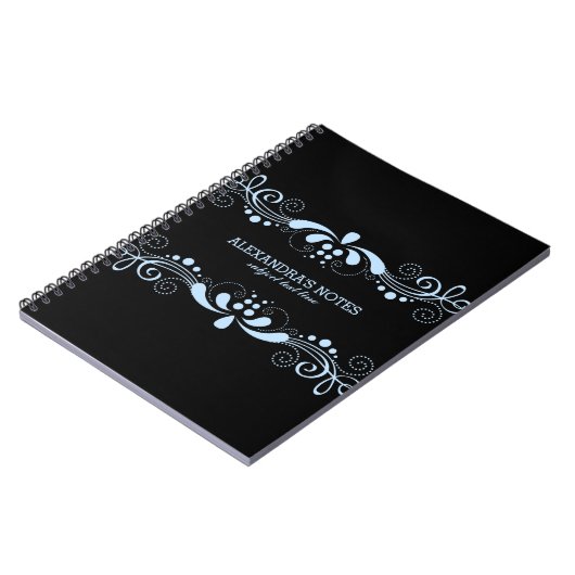 Lijst met platte en zwarte tinten notitieboek (Linkerzijde)