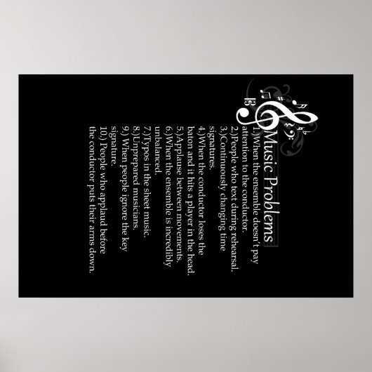 Lijst met problemen van producenten poster (Voorkant)